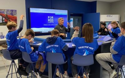 Les 4èmes « Objectif Mer » du Collège Django Reinhardt à bord de Formed Campus.